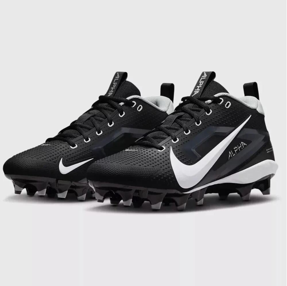 Nike Mens Alpha Menace 4 Varsity Molded Football Cleats US 12 Black FN0027 NWOB